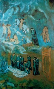 4DPicEvocación- El entierrode Casagemas 1901 picasso