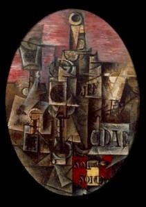 Bodegón español sol y sombra.1912. Picasso. Ohio.USA.