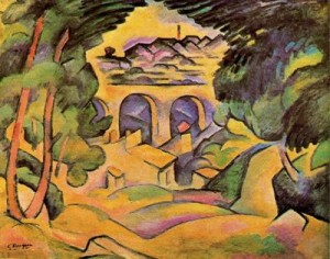 El viaducto de L´Estaque.1907. Braque.The Minneapolis Institute of Art. Minneapolis.EEUU.