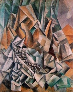 Naturaleza muerta con botella de Anís del Mono.1909. Picasso. The Museum of Modern Art. Nueva York. USA