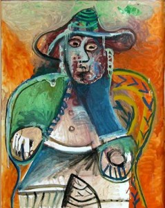 anciano sentado. 71.picasso. museo picasso. paris