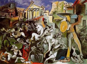 el rapto de las sabinas. 62. picasso. centre g. pompidou. paris