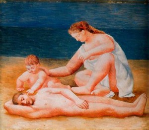 familia a orillas del mar. 22. Picasso. Museo Picasso, París.