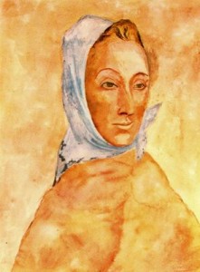 fernande ciffé d´un foulard picasso