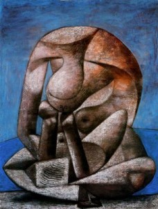 gran bañista con libro. 37. picasso. museo picasso. paris