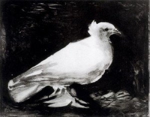 la paloma. 49. litografía. picasso. colección particular.