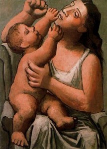 madre e hijo. 21. picasso. colección particular.