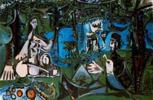 merienda en el campo. 60. picasso. museo de paris. paris