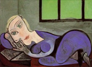 mujer acosatada leyendo(marie-thérèse walter. 39. picasso. museo picasso.parís.