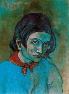mujer con pañuelo 1903 picasso
