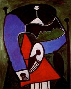 mujer sentada en un sillon. 48. galeria beyeler. basilea. colección particular.
