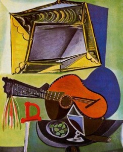 naturaleza muerta con guitarra. 42. colección particular.