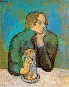 retrato de Jaime Sabartés la caña 1901 picasso periodo azul
