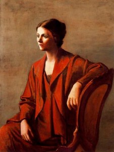 retrato de olga. 23. picasso. colección privada.