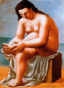 seated nude drying her foot. 21. picasso. colección heinz berggruen. ginebra. suiza.