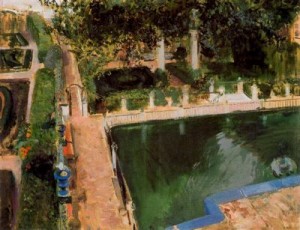 Jardín de Carlos V en el Alcázar de Sevilla. 1908. 82,5 x 105 cm. Museo Sorolla. Madrid. España.