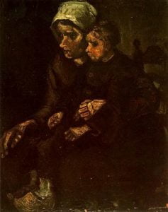 Campesina con niño en el regazo.1885. Colección privada.