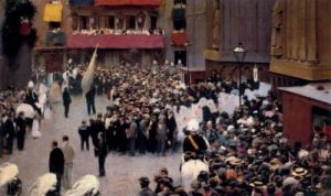 corpus-salida-de-la-procesion-de-la-iglesia-de-santa-maria-1896-1898-oleo-sobre-lienzo-1155-x-196cm-museu-nacional-dart-de-catalunya-barcelona-espana