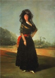 1797. Duquesa de Alba vestida de negro. USA.