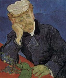 Van Gogh. 1890. Retrato del Doctor Gachet con rama de dedalera. 1890. París.
