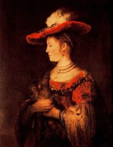 Retrato de Saskia con sombrero