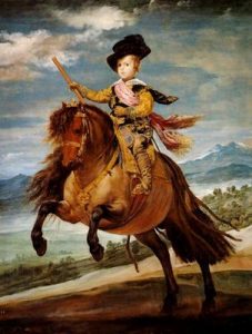 El príncipe Baltasar Carlos, a caballo. 1634-35.