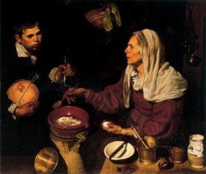 Vieja friendo huevos. 1618.