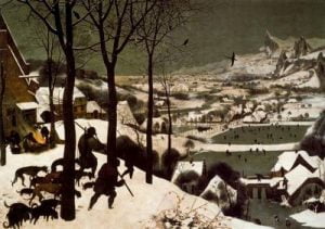 1565. Los cazadores en la nieve.