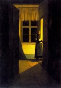 1825. Mujer con candelero.