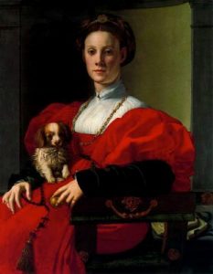 1432-33. Retrato de dama con perro.