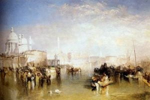 1840. Venecia desde el Canal de la Giudecca, Iglesia de Santa María de la Salute. Óleo sobre lienzo. 61 x 91,4 cm. Victoria and Albert Museum. Londres.