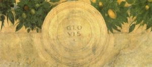 Detalle de fresco de Vertumno y Pomona.