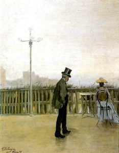 1891. Mi padre y mi hermana en París.