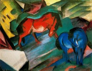 1912. Caballo azul y rojo.