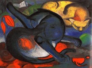 1912. Dos gatos.