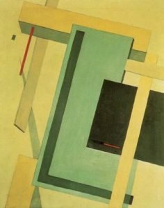 1919-1920. Proun 4B. Temple sobre lienzo. Museo Thyssen-Bornemisza.