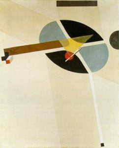 1923. Proun G7. Lápiz, témpera y barniz sobre lienzo.