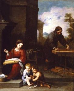 1655-60. La Sagrada Familia con San Juan el Niño. 156 x 126cm. Museo de Bellas Artes de Budapest. Budapest. Hungría.