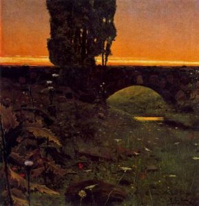 1890. Paisaje con puente.