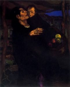 1910. Vieja gitana con niño.