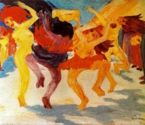 1910. Danza alrededor del becerro de oro. Óleo sobre lienzo. 88 x 105,5 cm.