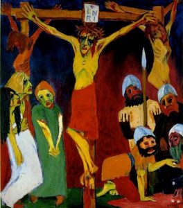1912. Crucifixión. Óleo sobre lienzo. 220,5 x 193,5cm.