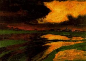 1924. Atardecer de otoño. Óleo sobre lienzo. Museo Thyssen-Bornemisza.