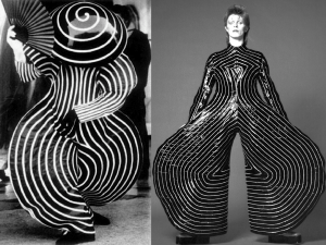 INSPIRATION Bauhaus ballet costumes from 1921_ David Bowie's Ziggy Stardust jumpsuit 1973