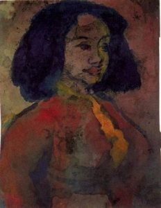 Mujer española. Acuarela.