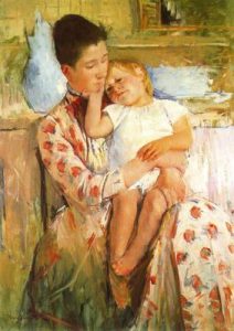1889. Emmie y su niño.