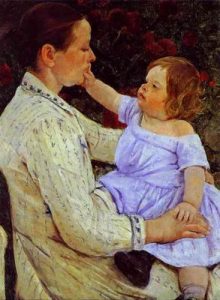 1890. Caricias de niña.
