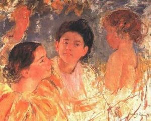 1897. Jóvenes con niño.