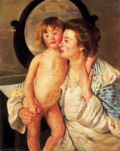 1901. Madre y niño.