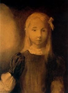 1905. Retrato de Mademoiselle Jeanne Roberte de Domecy. Carboncillo.